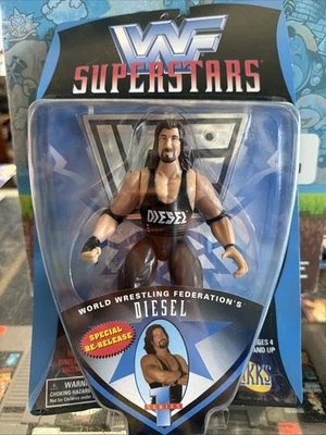 Figura de acción WWF Jakks Superstars Diesel 1996 relanzamiento Kevin Nash rara sin usar, en caja Foto 1 de 2