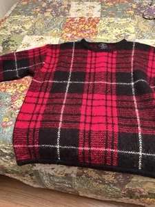 Charter Club rot und schwarz karierter Mohair Pullover Größe Small - Bild 1 von 3