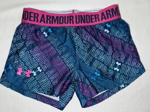 Under Armour Girl's Athletic Shorts Blue/Pink Size Youth Girl's 5 NWOT! - Picture 1 of 4
