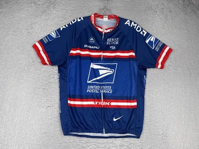 Camiseta de ciclismo del Servicio Postal de los Estados Unidos para hombre XL azul cremallera completa Nike Trek Foto 1 de 4