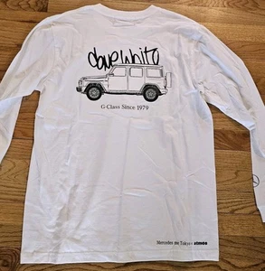 Atmos X Mercedes me Tokyo Longsleeve T-Shirt Done White G Wagon Sz Large - Picture 1 of 9