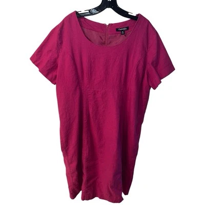 Vestido Chadwick’s Of Boston Mujer Plus 18W Mezcla de Lino Funda Barbie Rosa Carrera Foto 1 de 4