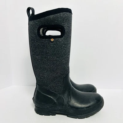 Bogs Crandall Tall Boot Shoe Insulated Waterproof  Fall Winter Black Gray Size 7 - Image 1 of 4
