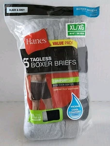 Hanes Tagless Boxer Brief Wicking Cool Comfort Fabric XL 40 - 42" Pk of 5 2349Z5 - Picture 1 of 2