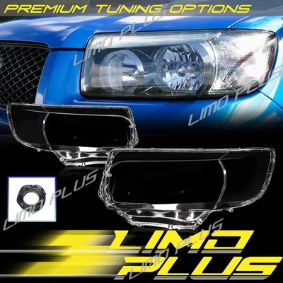 Pair Set For 2006-2008 Subaru Forester Headlight Lens Cover Replacement + Glue Foto 1 de 4