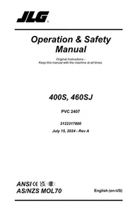 JLG 400S 460SJ Boom Lift Maintenance Operation Operators Manual 3122317800 - Picture 1 of 9