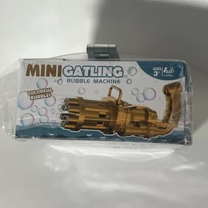 2 Mini Gatling Electric Bubble Gun takes 3 AA Batteries NEW IN BOX ages 3+ - Picture 1 of 3