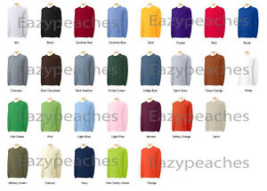 Gildan Adult 50/50 Cotton Blend Long Sleeve T-Shirt Mens Size S-3XL Tee g8400