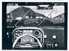 1990 Press Photo Screenshot Unknown 1990s Video Game Windshield Dashboard