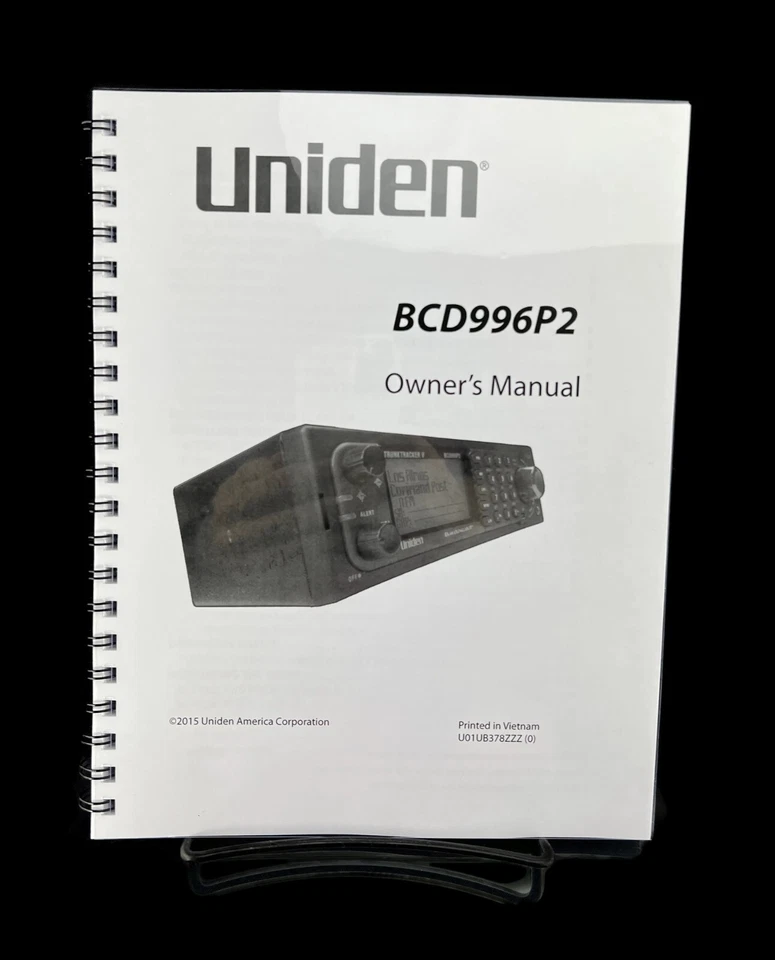 Uniden BCD996P2 Instructions Operating Manual User Guide Coil Bound - Image 1 of 4