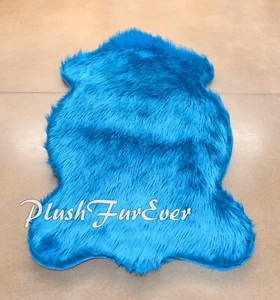 Alfombra peluda peluda para bebé azul turquesa de 3' x 5' - Imagen 1 de 3