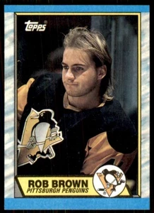 1989-90 TOPPS ROB BROWN PITTSBURGH PENGUINS #193 - Picture 1 of 2