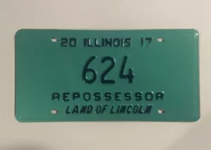 NICE CONDITION 2017 ILLINOIS REPOSSESSOR LICENSE PLATE RANDOM NUMBER COLORFUL - Picture 1 of 1