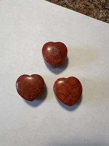 Große Herzperlen rote Koralle - Bild 1 von 6