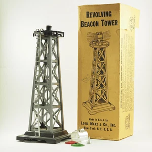 Louis Marx & Co Revolving Beacon Tower No. 0446 with Box Made in New York /g - Picture 1 of 9