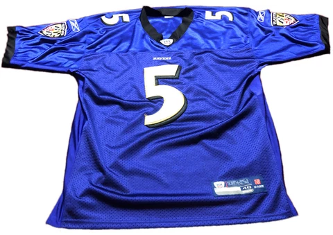 Officially Licensed Baltimore Ravens #5 Joe Flacco NFL Players Jersey Size 48 Cover