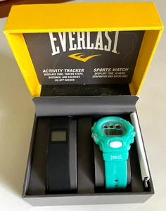 Everlast Sports Watch & Activity Tracker, Aqua/Black, New in box - Picture 1 of 9