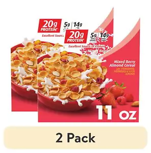 (2 pack) Premier Protein Mixed Berry Almond Cereal, Mixed Berry Protein Cereal - Picture 1 of 7