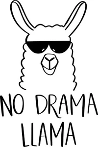 No Drama Llama Vinyl Decal Sticker for Car/Window/Wall - Picture 1 of 2