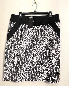 Liz Jordan Straight Pencil Skirt Women 16 Animal Print Back Zipper Slit Lined - Picture 1 of 22
