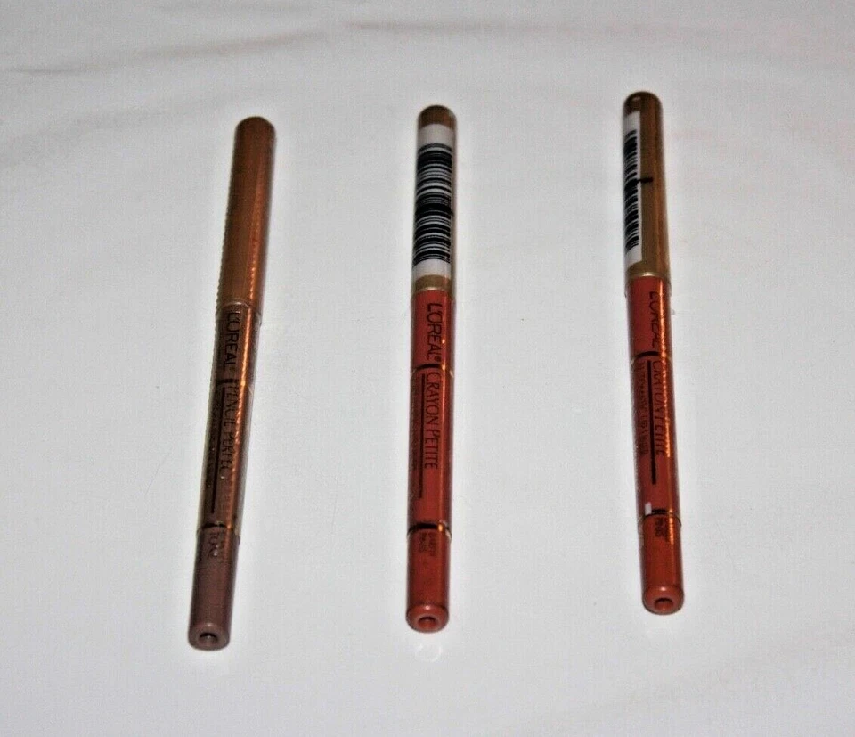 Loreal Crayon Petite Automatic Lip Liner 2x #09 + Eye Liner #04 Lot of 3 Sealed  - Image 1 of 2