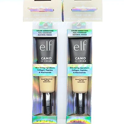 ELF Camo CC Cream Foundation #84911 Fair 140 W 1.05 oz. ** LOT OF 2 ** READ - Image 1 of 2