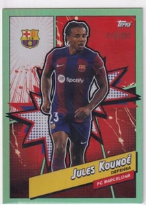 Topps FC Barcelona Fan Set Soccer 2023 BARH-9 Jules Kounde Aqua 70/399 - Picture 1 of 2