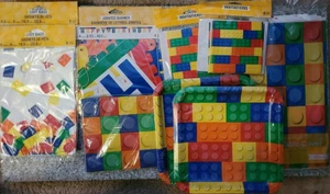 Building BLOCK PARTY Birthday Party Supply Square SUPER Kit w/ Banner, Bags PLUS - Picture 1 of 1