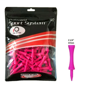 2 1/4” Castle Golf Tees Set of 100 Plastic Step Down Height Control Unbreakable - Picture 1 of 8