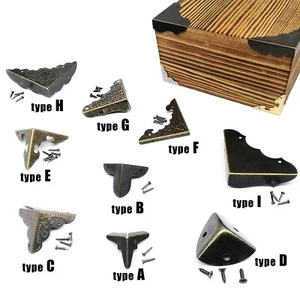 12pcs Decorative Jewelry Chest Wine Gift Box Wooden Case Corner Protector Cover - Picture 1 of 23