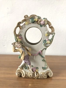 Porta Orologio In Porcellana Biscuit Figurale Germania Anni 50 - Picture 1 of 11