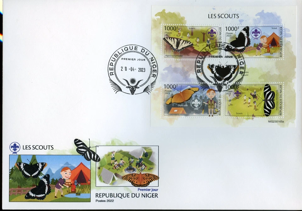 NIGER 2023 SCOUTS SHEET FIRST DAY COVER - Image 1 of 1