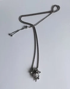 Baby Dragon w/Crystal Peridot Eyes Necklace, Adjustable Chain Stainless Steel - Picture 1 of 2