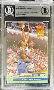 1992-1993 FLEER ULTRA SHAQUILLE O'NEAL ROOKIE AUTO BGS (STICKER) *6053 - Picture 1 of 1