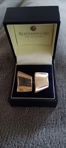 925 Silver Heavy Cufflinks Stamped In Box 19grams - Picture 1 of 4
