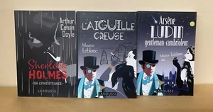 Lot 3 poches Sherlock holmes Arsène Lupin classiques Larousse gentleman creuse - Imagen 1 de 2
