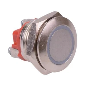 AV9SLD9086002 APEM Momentary 19mm Red LED illuminated Vandal Push Button Switch - Picture 1 of 2