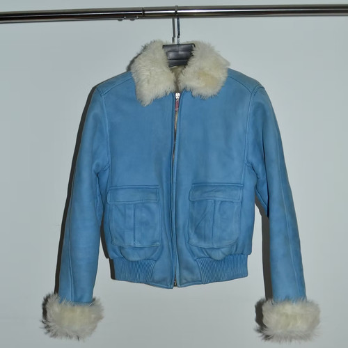 Giacca pilota G 1 foderata in pelle di pecora Gianni Versace anni 90