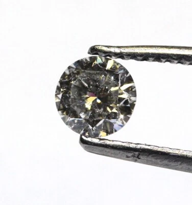 GIA certificado solto .33ct I1 H redondo natural brilhante diamante vintage - Imagem 1 de 4