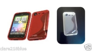 HTC Incredible s S710 Clear Red S Line Silicone Gel Case Cover Stocking Filler - Picture 1 of 3
