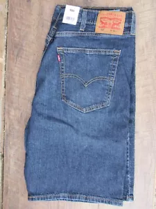 NWT Levis 405 MEDIUM BLUE  Denim JEAN Shorts Men's Size 44" WAIST 10" INSEAM 44 - Picture 1 of 24