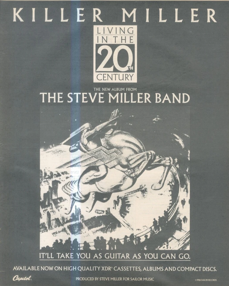 SFBK20 PICTURE/ADVERT 13x11 THE STEVE MILLER BAND : LIVING IN THE 20TH CENTURY - Image 1 of 1