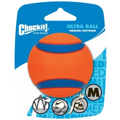 Chuckit Ultra Ball M - 6cm robust schwimmfähig Hundespielzeug Ball apportieren - Bild 1 von 2