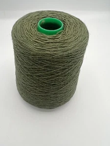 500 Gram Cone 90% Wool 10% Nylon 3/9Nm Knit,weave,craft 4ply. Army GreenUk Spun. - Picture 1 of 7
