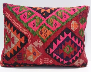 Alfombras de almohada Van kilim kurdas 24""x18"" minimalistas decorativas kilim - Imagen 1 de 3