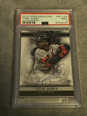 2019 topps diamond icons #AC-OA ozzie albies auto 12/25 - Image 1 of 2