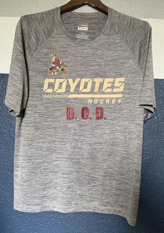 Phoenix Coyotes Large Adult Gray T-Shirt Hockey Cover