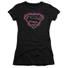 Superman Fuchsia Flames - Juniors T-Shirt