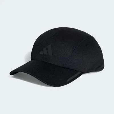 adidas Running AEROREADY Four Panel Mesh Cap Black White Breathable Sports - Image 1 of 4