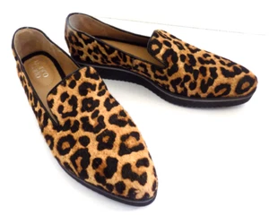 New size 9 FRANCO SARTO Fabrina Loafers flats Calf Hair Shoes animal print - Picture 1 of 7